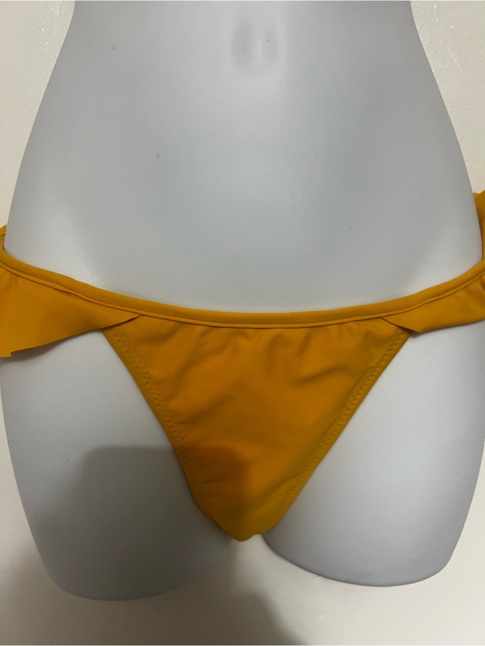 Kailani Ruffle Triangle Bikini Set - Mustard Yellow L - Picture 2 of 5
